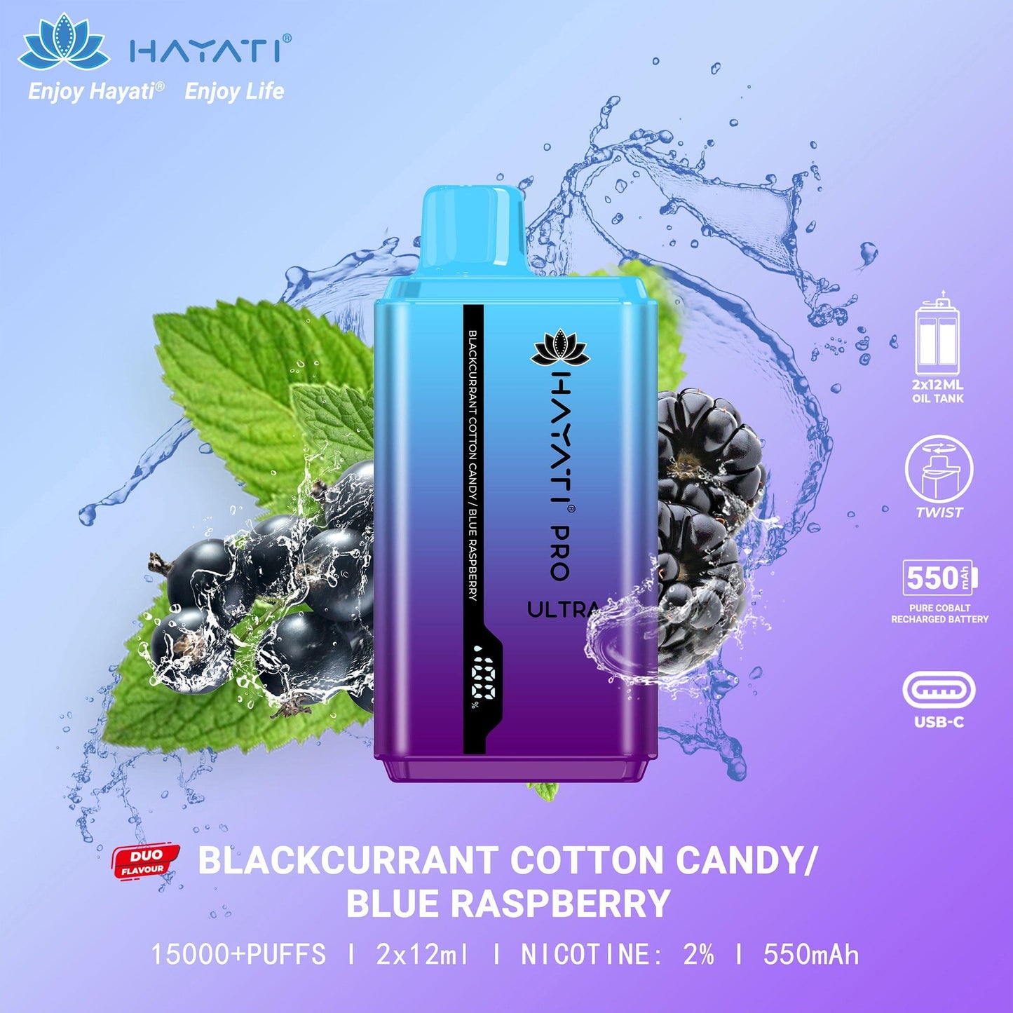 BlackcurrantCottonCandy-BlueRaspberry_HayatiProUltra_20mg