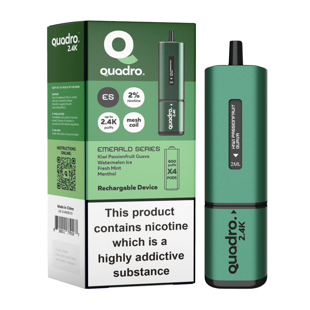 QUADRO 4 IN 1 2400 Disposable Pod-EMERALD-ESRIES