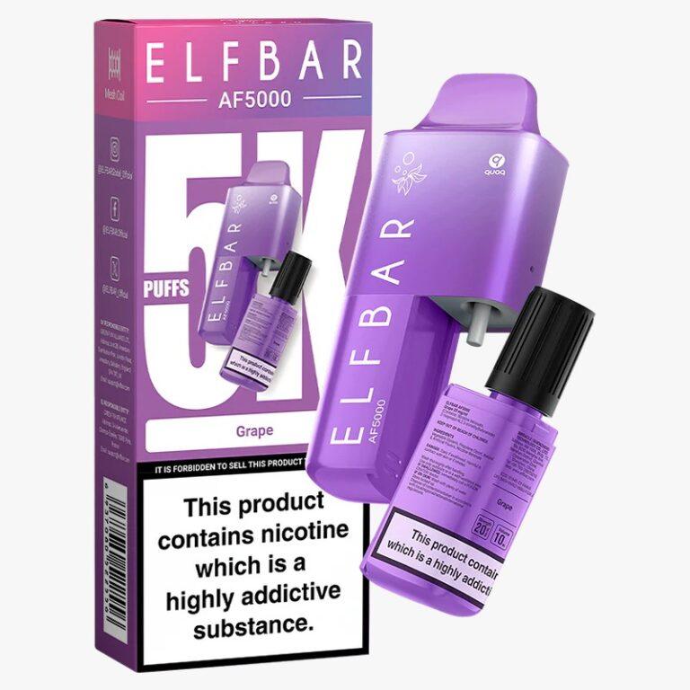 GRAPE-ELF-BAR-AF5000-RECHARGEABLE-DISPOSABLE-POD-DEVICE-20MG