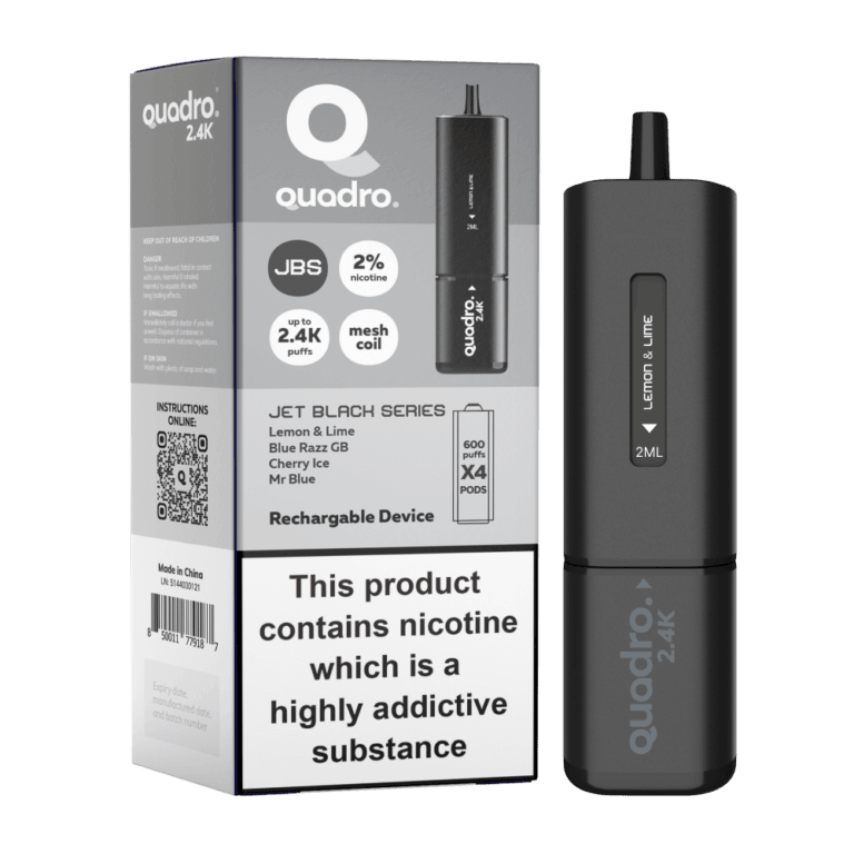 QUADRO 4 IN 1 2400 Disposable Pod-jet black