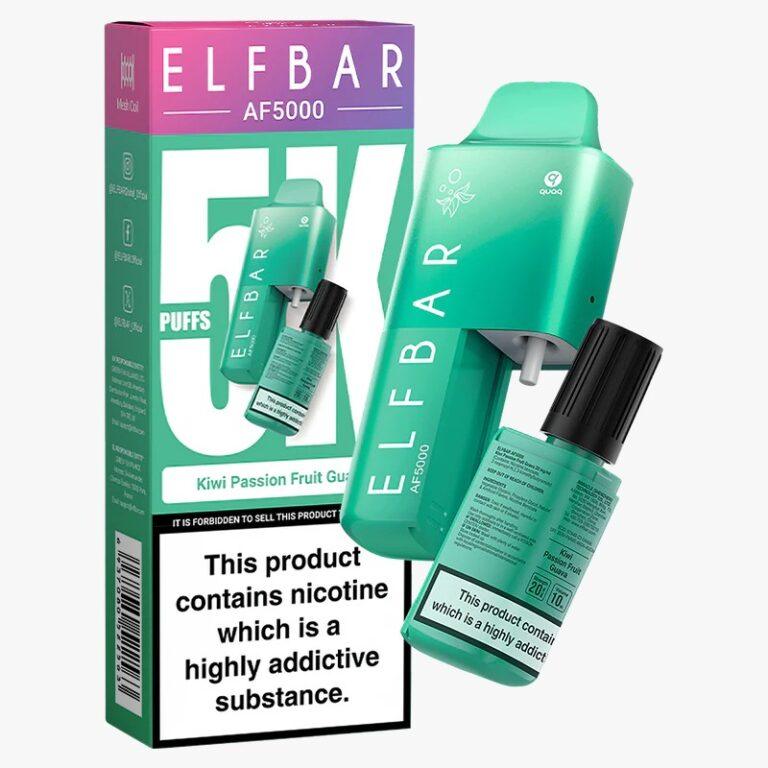 KIWI-PASSION-FRUIT-GUAVA-ELF-BAR-AF5000-RECHARGEABLE-DISPOSABLE-POD-DEVICE-20MG