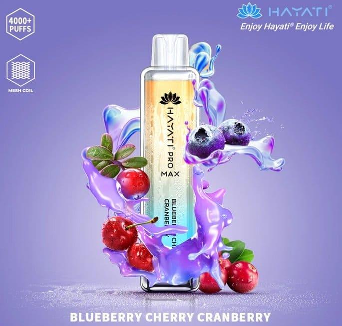 Hayati Pro Max blueberry cherry cranberry