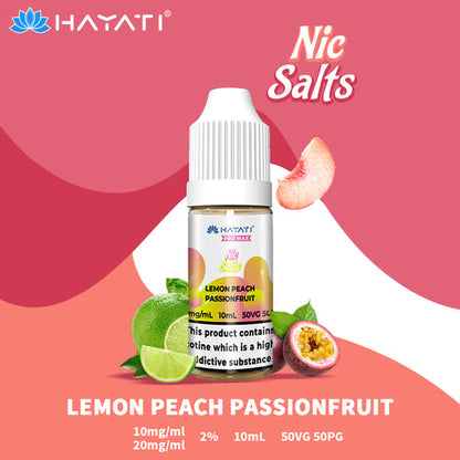 HAYATI NIC SALT- LEMON PEACH PASSION FRUIT