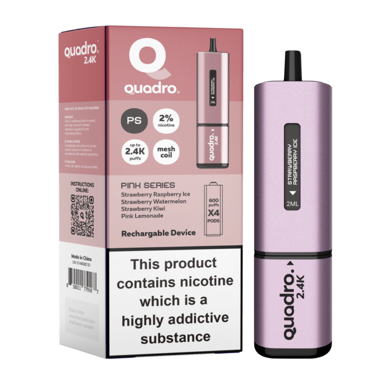 QUADRO 4 IN 1 2400 Disposable Pod-pink series