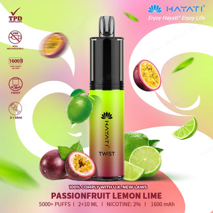 Hayati Twist 5000 passion fruit lemon lime