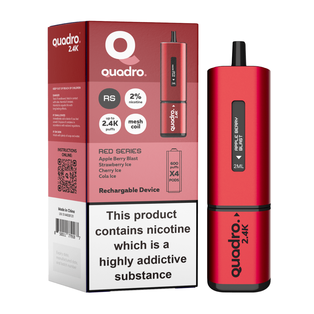 QUADRO 4 IN 1 2400 Disposable Pod-red series