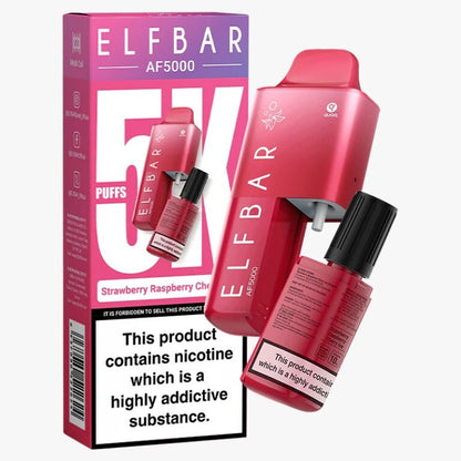 STRAWBERRY-RASPBERRY-CHERRY-ICE-ELF-BAR-AF5000-RECHARGEABLE-DISPOSABLE-POD-DEVICE-20MG
