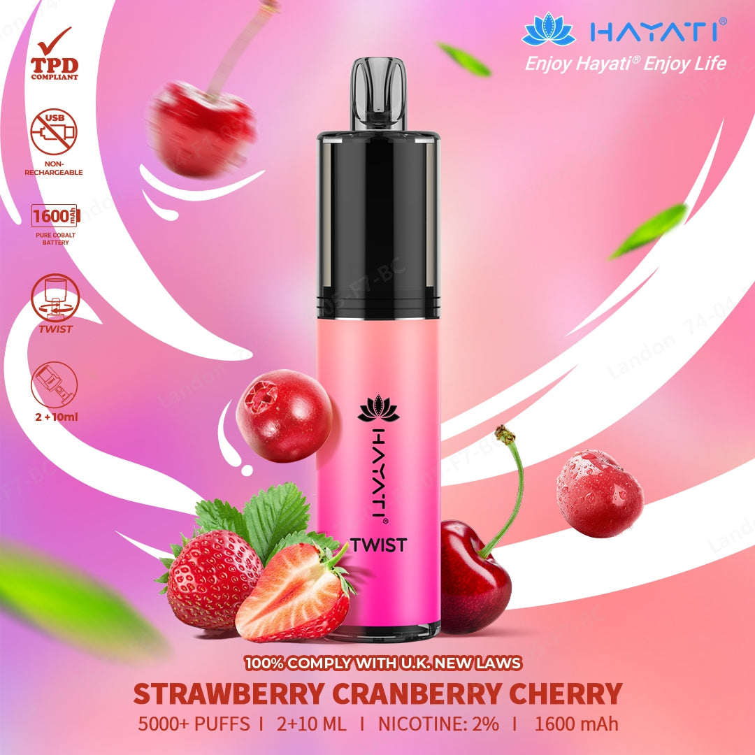 Hayati Twist 5000 strwaberry cranberry cherry