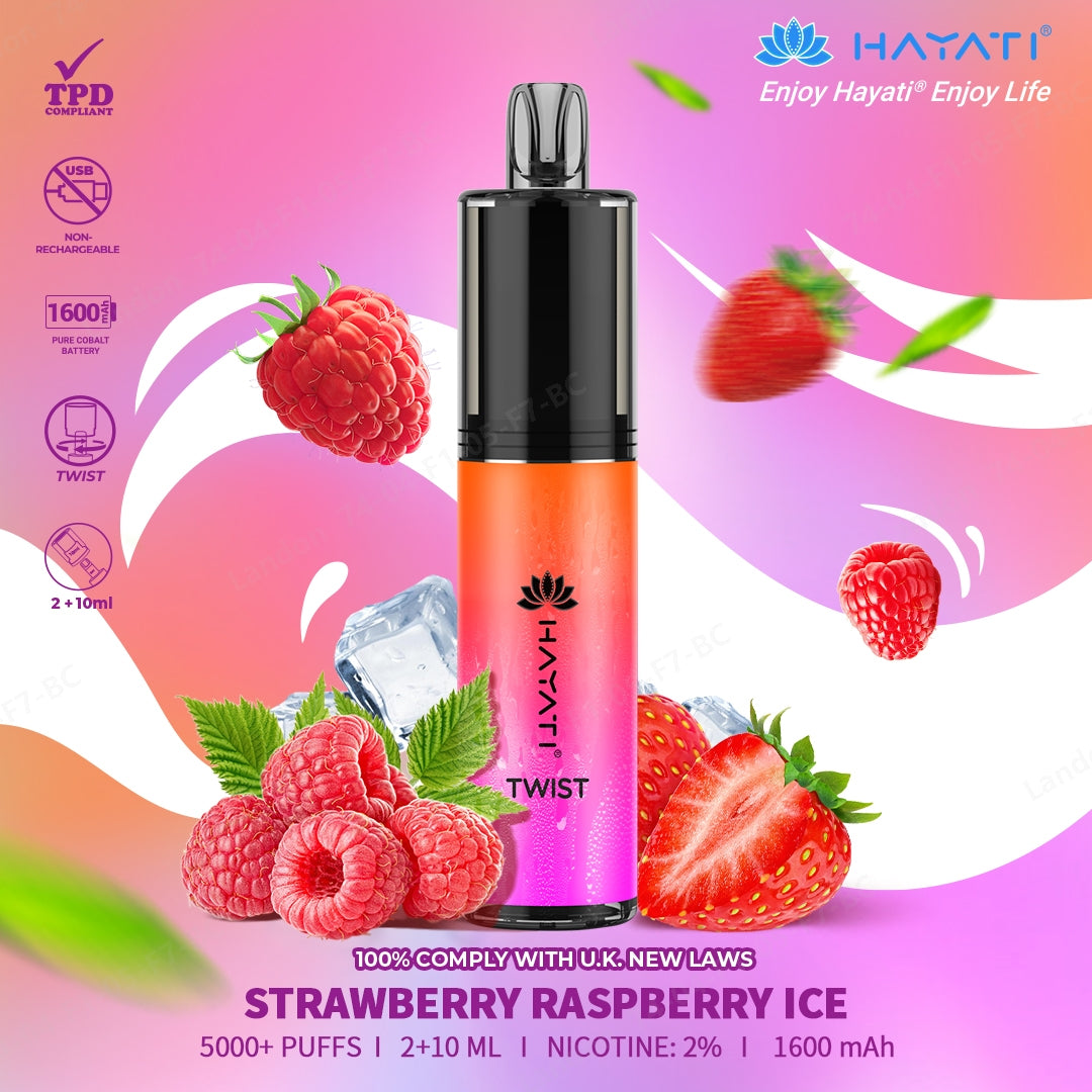Hayati Twist 5000 strwaberry raspberry ice
